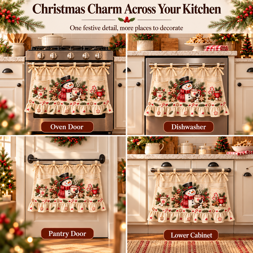 🎄 Christmas Tie-On Pocket Curtain Collection