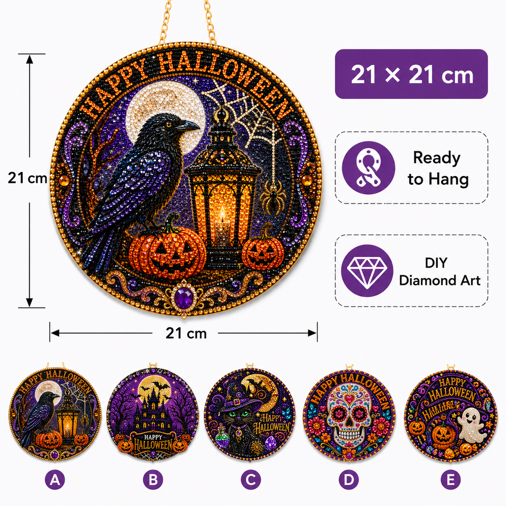 Halloween early bird special——save 70% off 🎃 DIY halloween diamond painting hanging ornament kit