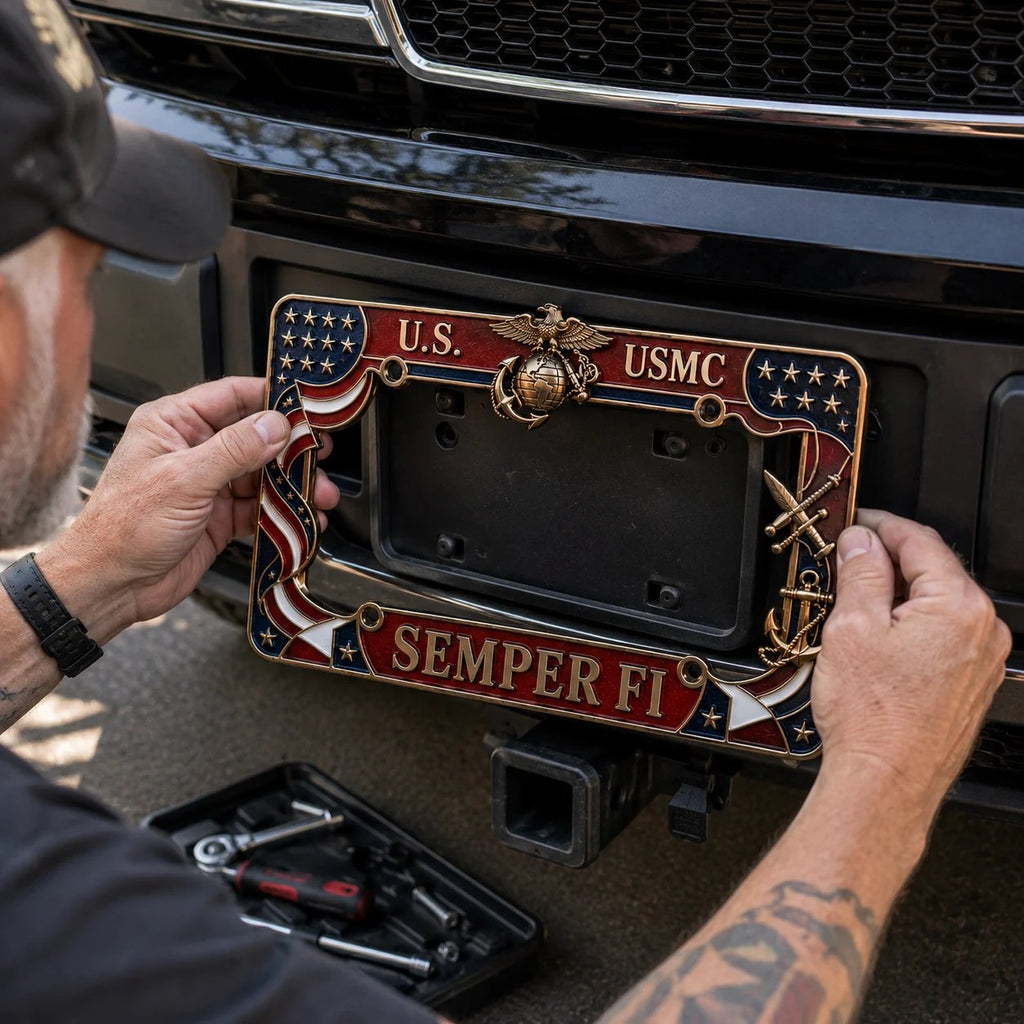 🔥LAST DAY 49% OFF- U.S. Marine Corps Semper Fi License Plate Frame