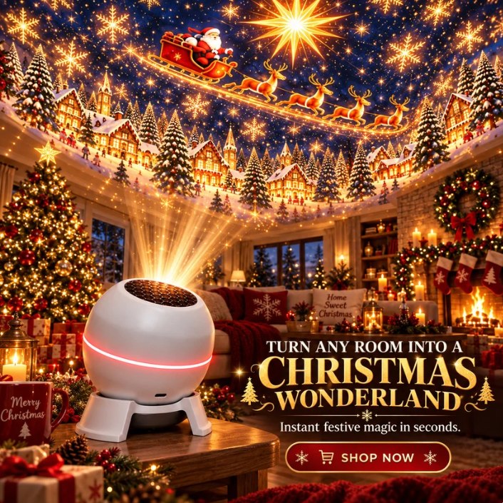 🎅 Christmas Magic Projection Light——Bring Festive Lights & Scenes to Every Room