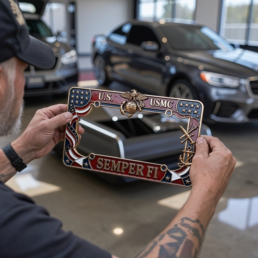 🔥LAST DAY 49% OFF- U.S. Marine Corps Semper Fi License Plate Frame