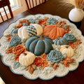 Blue Roses Custom Shape Quilted Table Topper NCU0LV193
