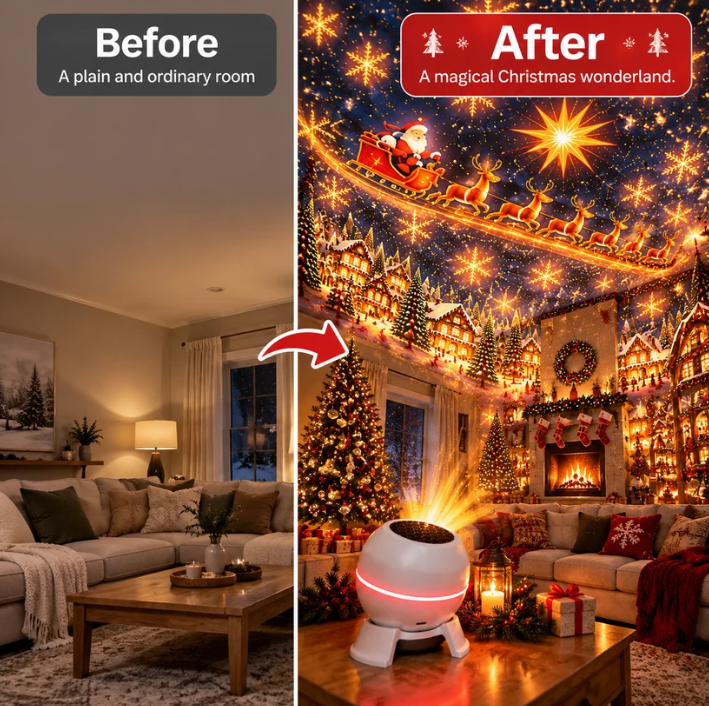 🎅 Christmas Magic Projection Light——Bring Festive Lights & Scenes to Every Room