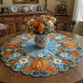 Pumpkin Gathering Custom Shape Quilted Table Topper SN0PT478