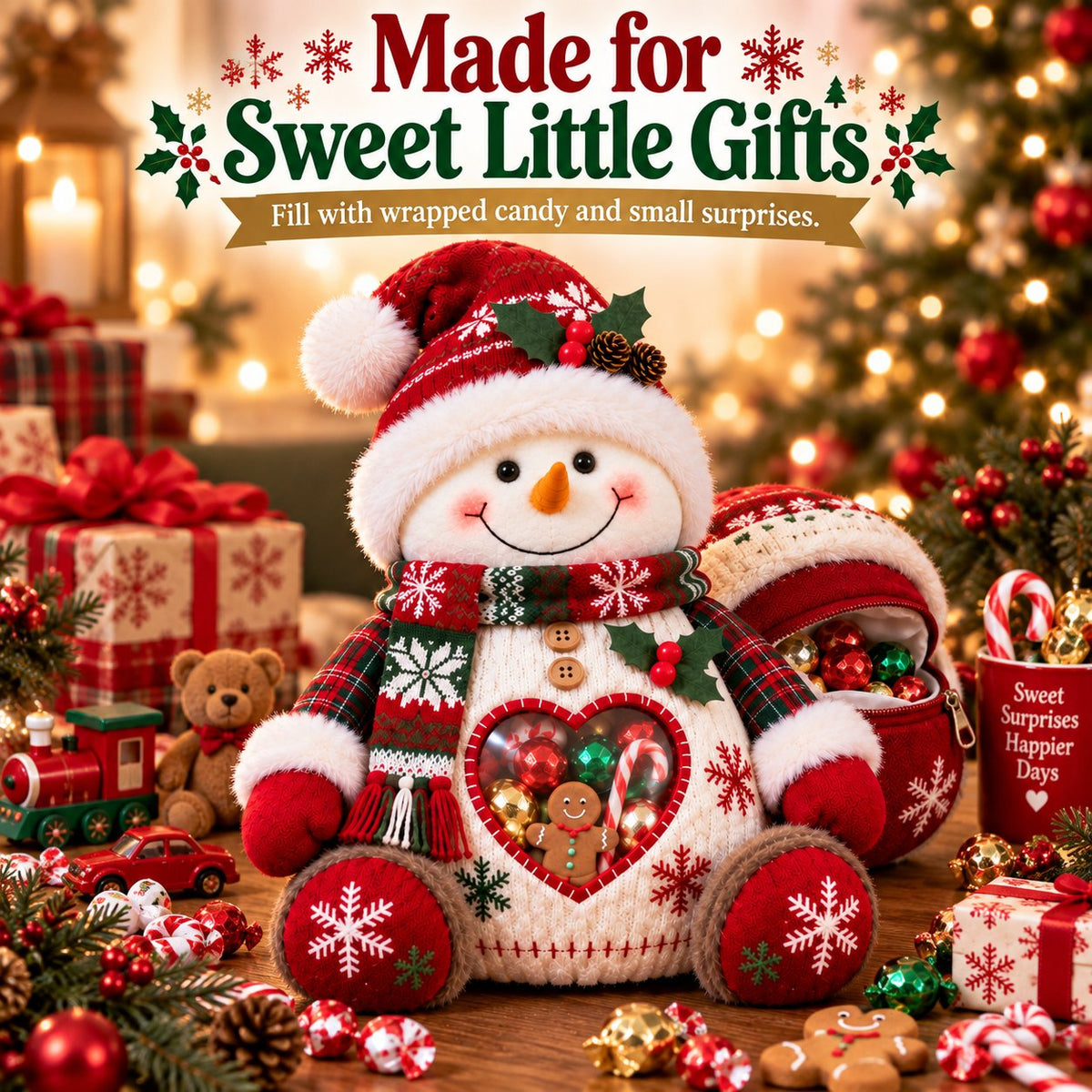 🔥Last Day 50% OFF - 🎅 Refillable Christmas Figurine Treat Holder