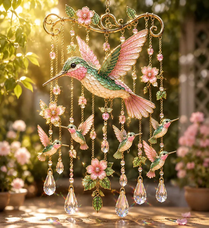 🔥 LAST DAY 50% OFF–🎐Graceful Hummingbird Wind Chime