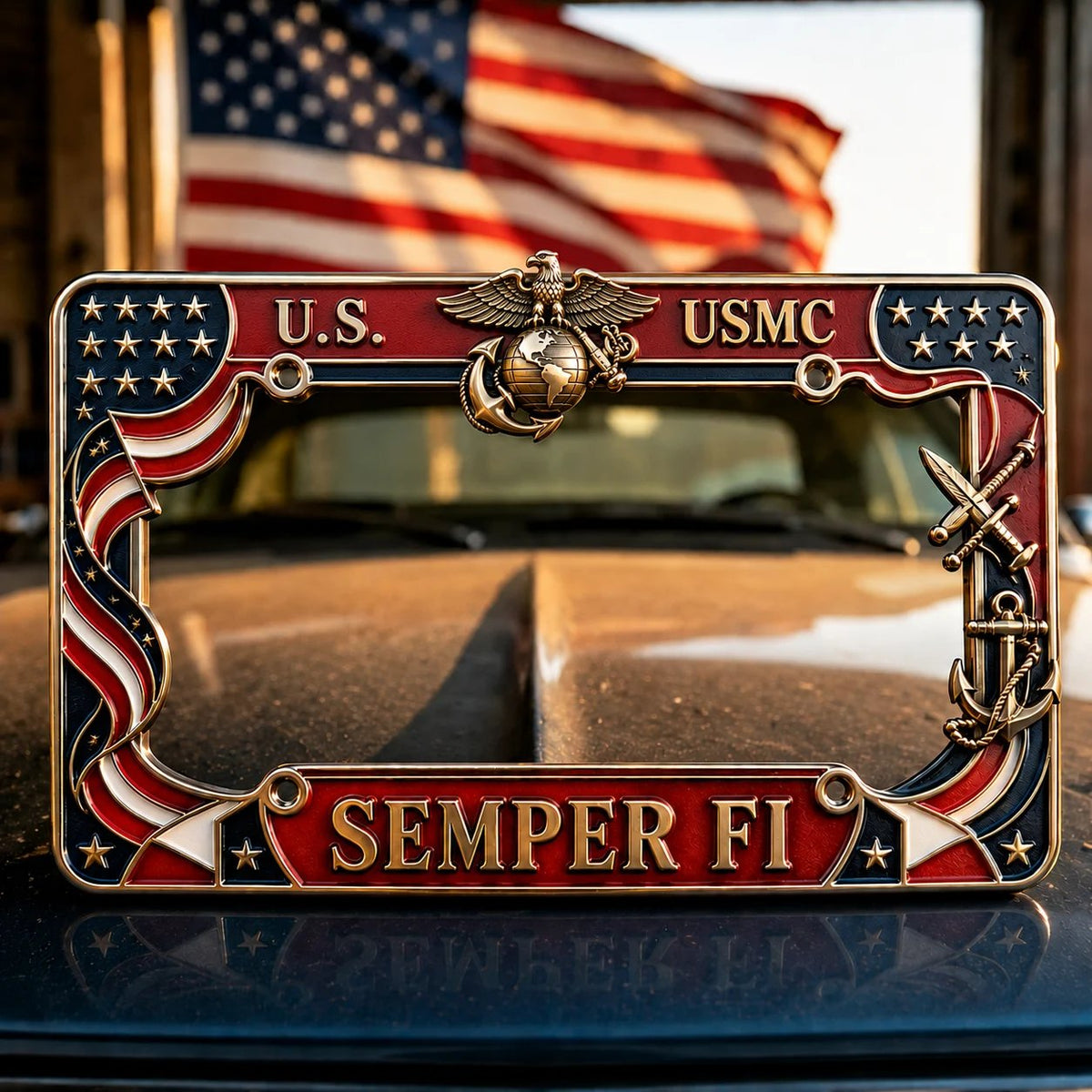 🔥LAST DAY 49% OFF- U.S. Marine Corps Semper Fi License Plate Frame