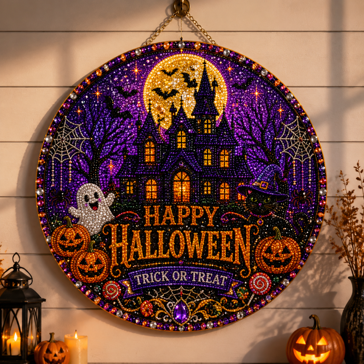 Halloween early bird special——save 70% off 🎃 DIY halloween diamond painting hanging ornament kit