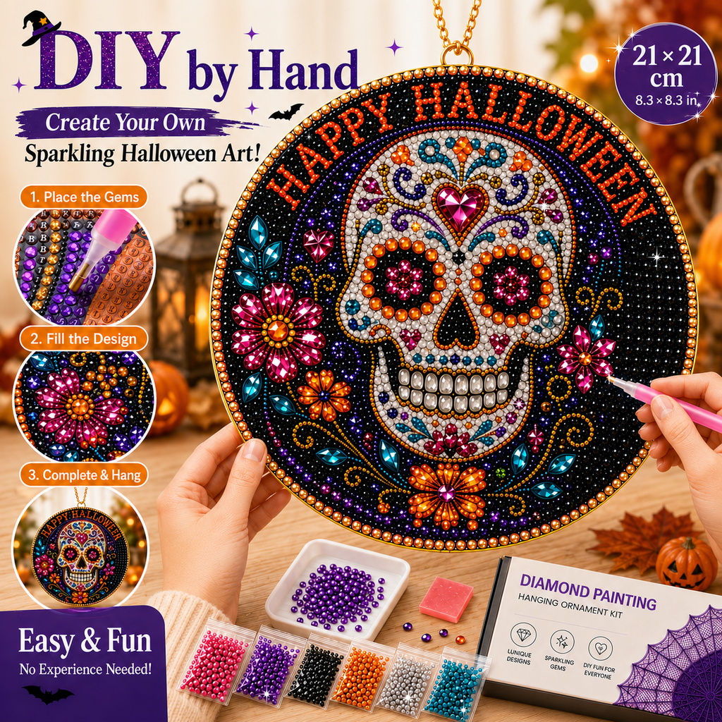 Halloween early bird special——save 70% off 🎃 DIY halloween diamond painting hanging ornament kit