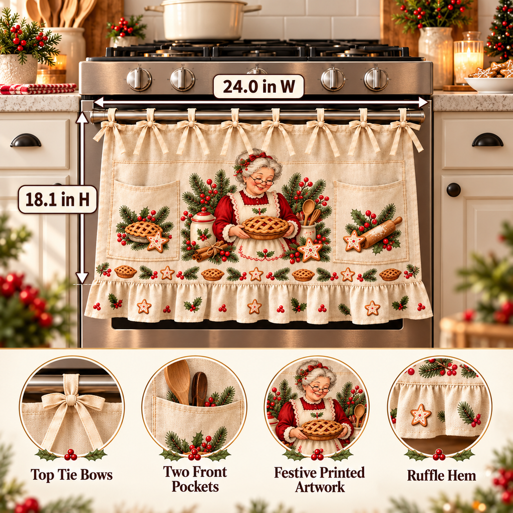 🎄 Christmas Tie-On Pocket Curtain Collection