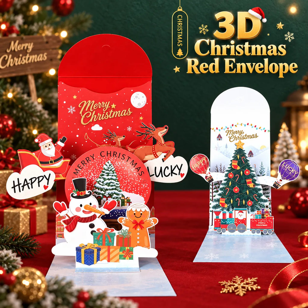 ⏰LAST DAY 50% OFF 🎄Handmade 3D Christmas Money Card – Pop-Up Holiday Card with Cash Envelope & Message Space 💌✍💵