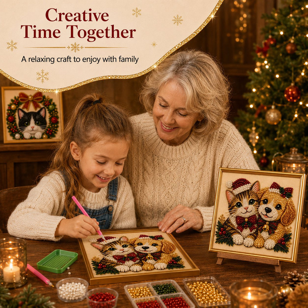 🎁 Early Christmas Special — Save 50% OFF Today! DIY Christmas Festive Pet Pearl Diamond Painting Art Kit