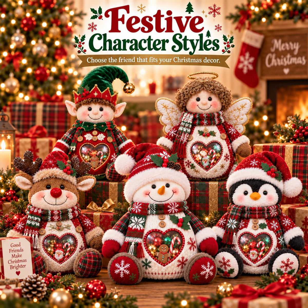 🔥Last Day 50% OFF - 🎅 Refillable Christmas Figurine Treat Holder
