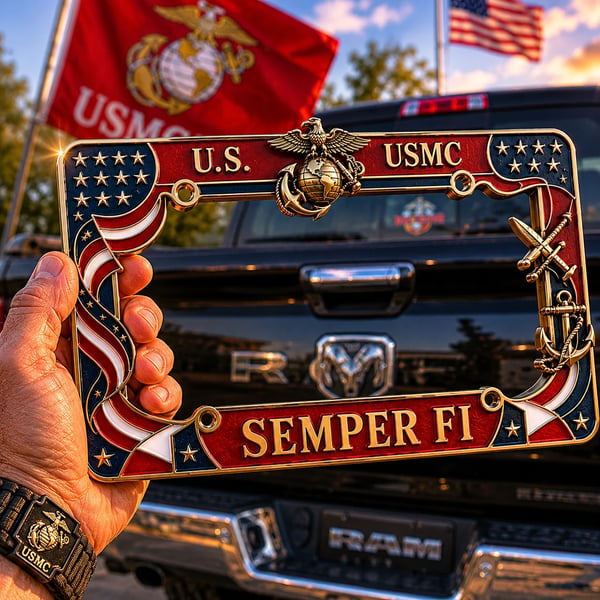 🔥LAST DAY 49% OFF- U.S. Marine Corps Semper Fi License Plate Frame