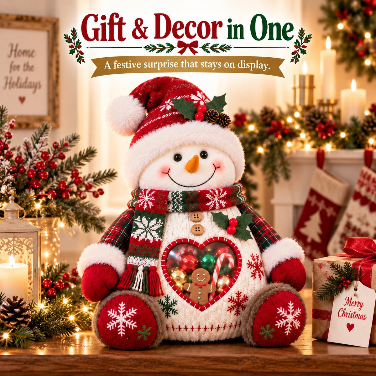 🔥Last Day 50% OFF - 🎅 Refillable Christmas Figurine Treat Holder