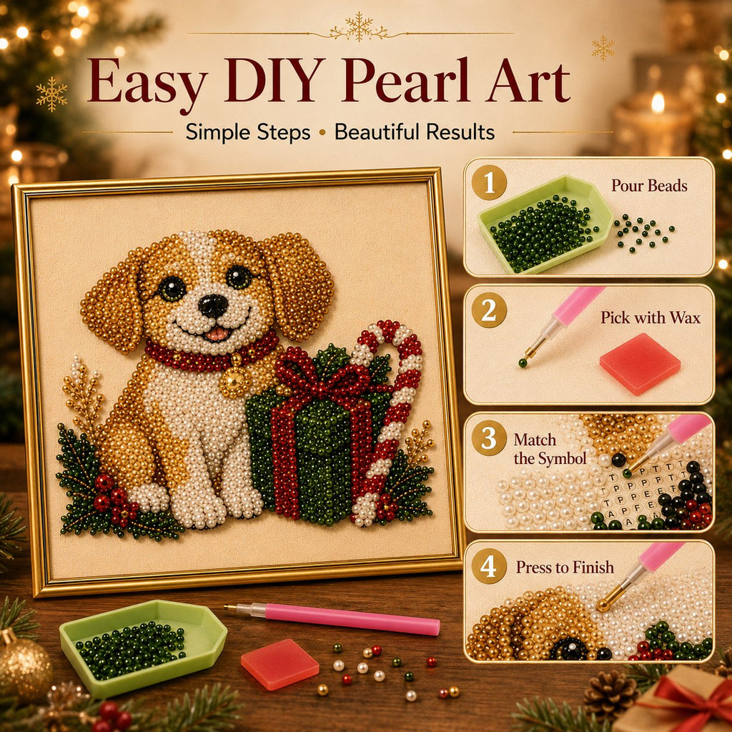 🎁 Early Christmas Special — Save 50% OFF Today! DIY Christmas Festive Pet Pearl Diamond Painting Art Kit