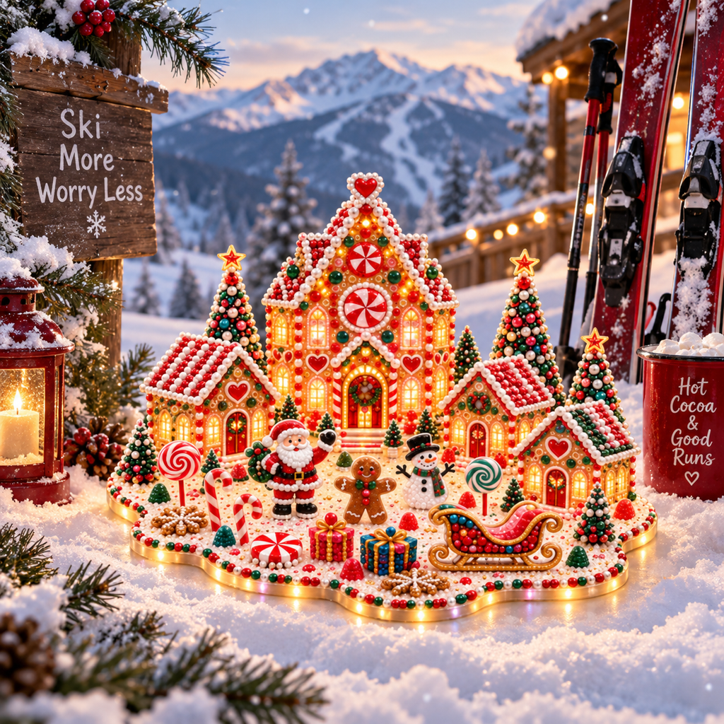 🎁 Last Day 49% OFF –Magical Christmas Village – DIY Rhinestone Set for Festive Table Decor