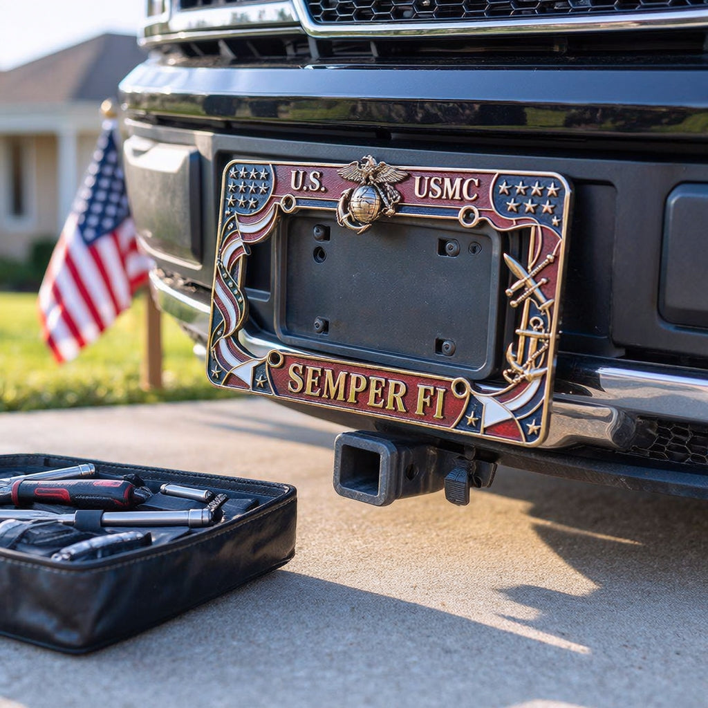 🔥LAST DAY 49% OFF- U.S. Marine Corps Semper Fi License Plate Frame