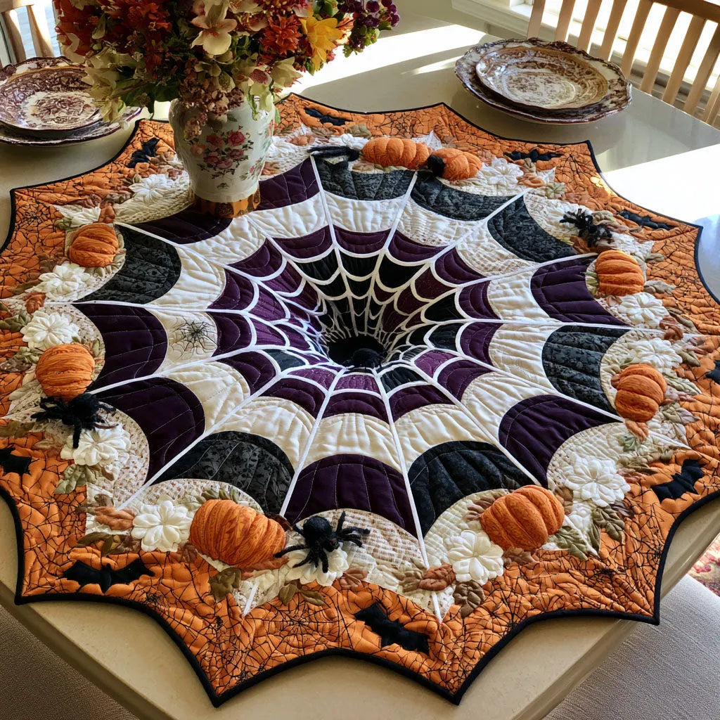 Harvest Moon Patchwork Custom Shape Quilted Table Topper SN0PT436