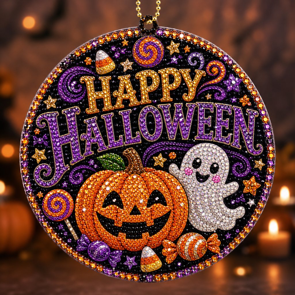 Halloween early bird special——save 70% off 🎃 DIY halloween diamond painting hanging ornament kit
