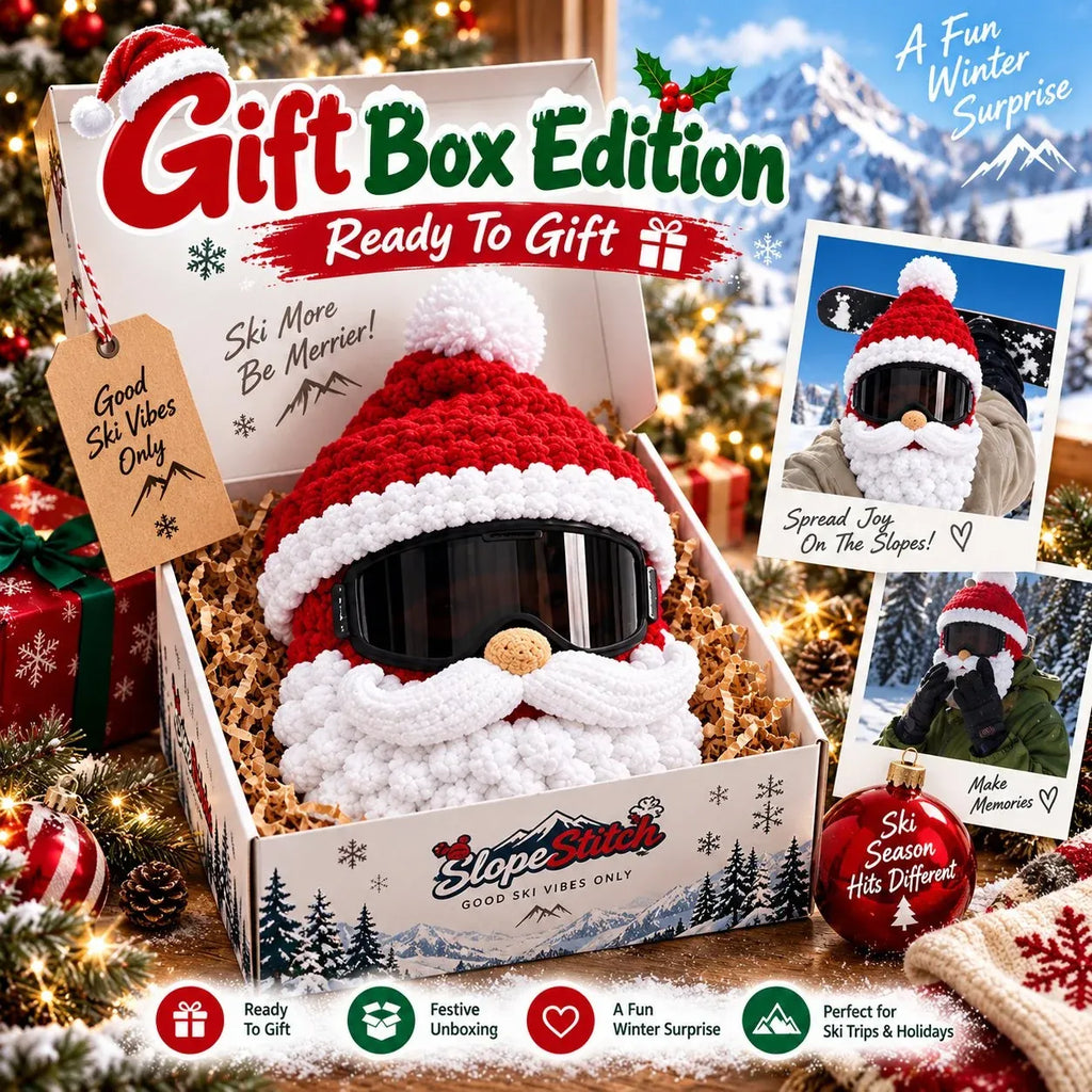 🎅🏂 3D Christmas Knit Ski Mask | Warm Full-Face Cover in 3 Festive Styles for Ski Trips, Parties & Winter Adventures ❄️