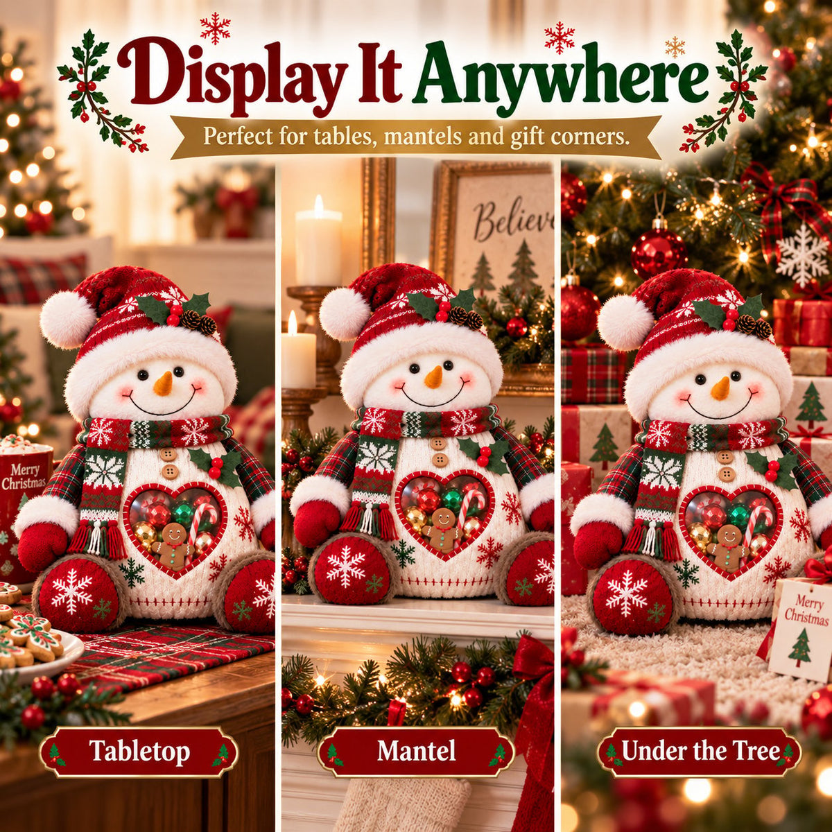 🔥Last Day 50% OFF - 🎅 Refillable Christmas Figurine Treat Holder