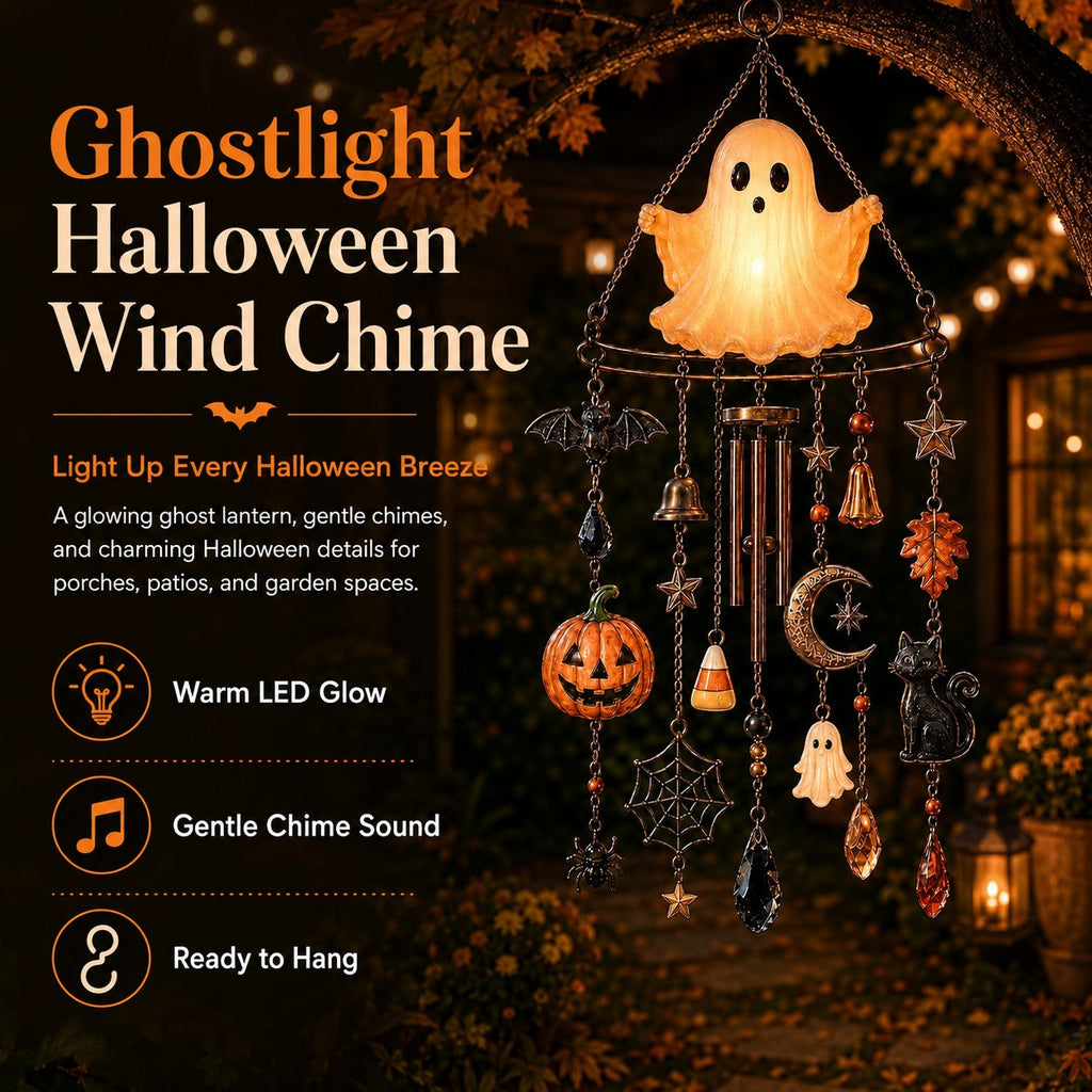 🔥Halloween Early Bird Special: Enjoy 70% OFF ——👻 Haunted Glow Ghost Wind Chime
