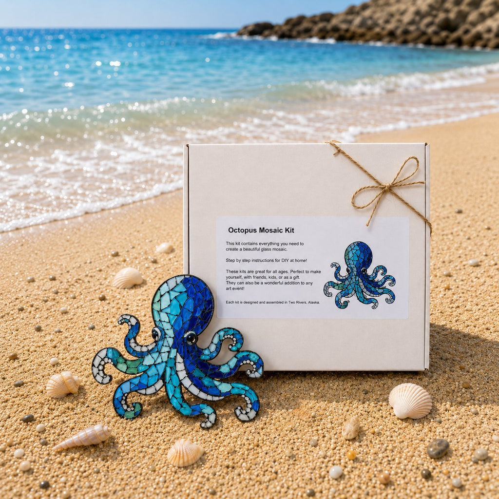 🔥 LAST DAY 70% OFF – 🌊 Octopus Mosaic Kit | Beginner-Friendly DIY Glass Craft with Step-by-Step Instructions