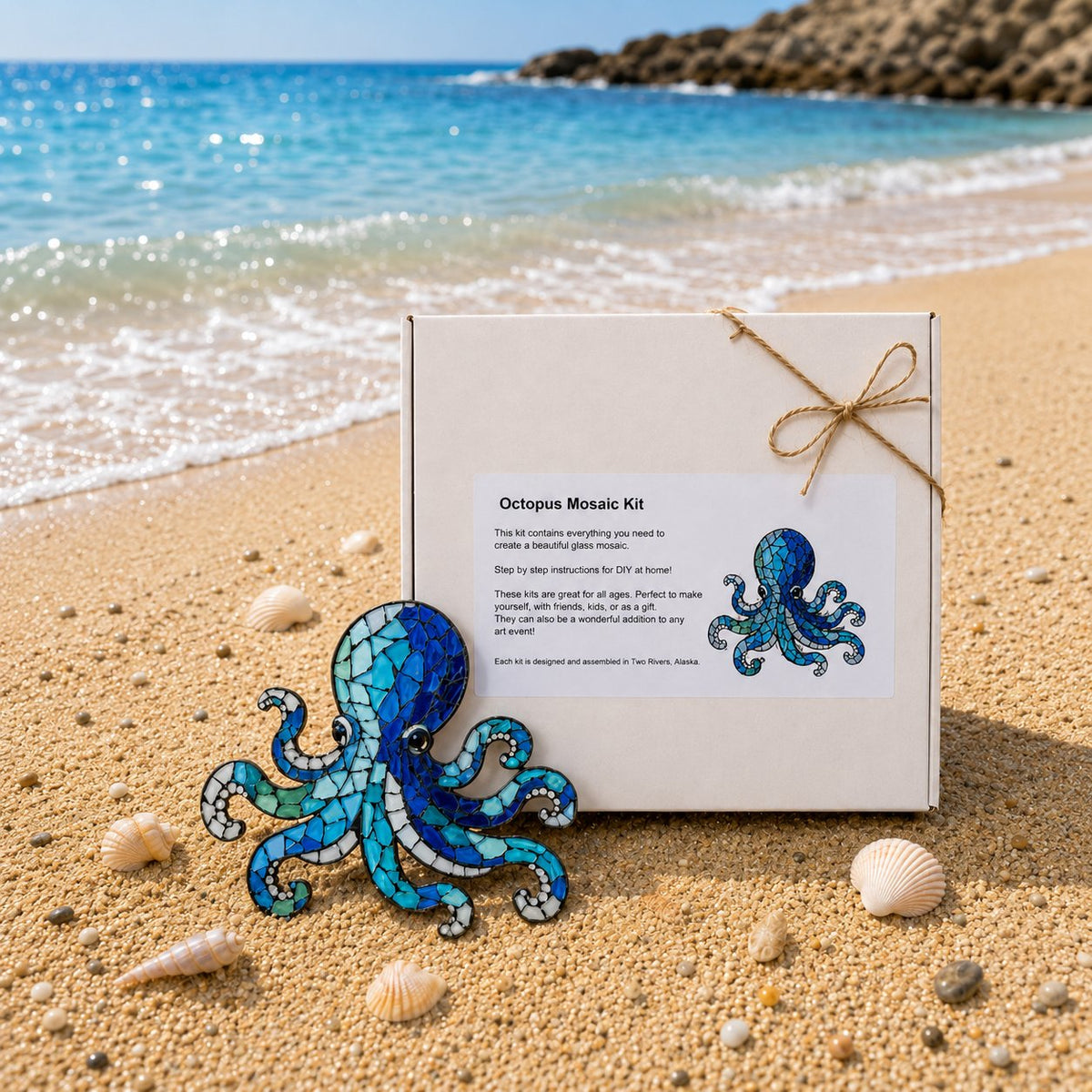 🔥 LAST DAY 70% OFF – 🌊 Octopus Mosaic Kit | Beginner-Friendly DIY Glass Craft with Step-by-Step Instructions
