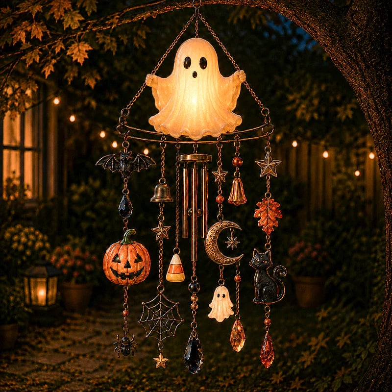🔥Halloween Early Bird Special: Enjoy 70% OFF ——👻 Haunted Glow Ghost Wind Chime