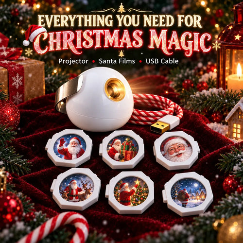 ⏳ Last Day 49% OFF – 🎅 Santa Beam Christmas Car Projector | USB-Powered Holiday Light with 6 Festive Santa Films ✨