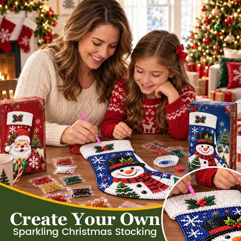 🎄 DIY Diamond Painting Christmas Stocking Kit | 6 Festive Designs