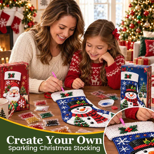 🎄 DIY Diamond Painting Christmas Stocking Kit | 6 Festive Designs