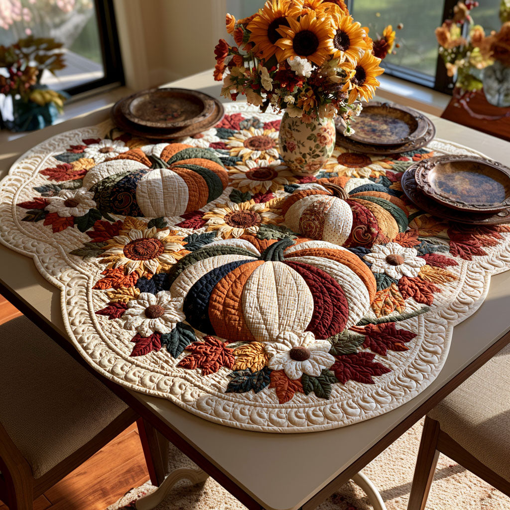 Autumn Orchard Keepsake Custom Shape Quilted Table Topper SN0PT433