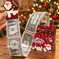 💵🎄 Christmas Money Pull Surprise Box 50 Fillable Pockets for Cash, Treats, Notes & More 🎁