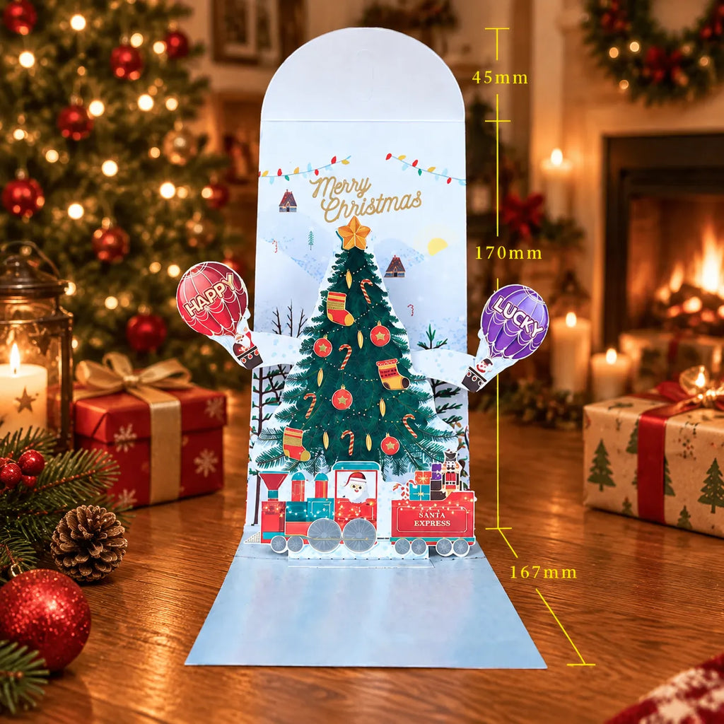 ⏰LAST DAY 50% OFF 🎄Handmade 3D Christmas Money Card – Pop-Up Holiday Card with Cash Envelope & Message Space 💌✍💵