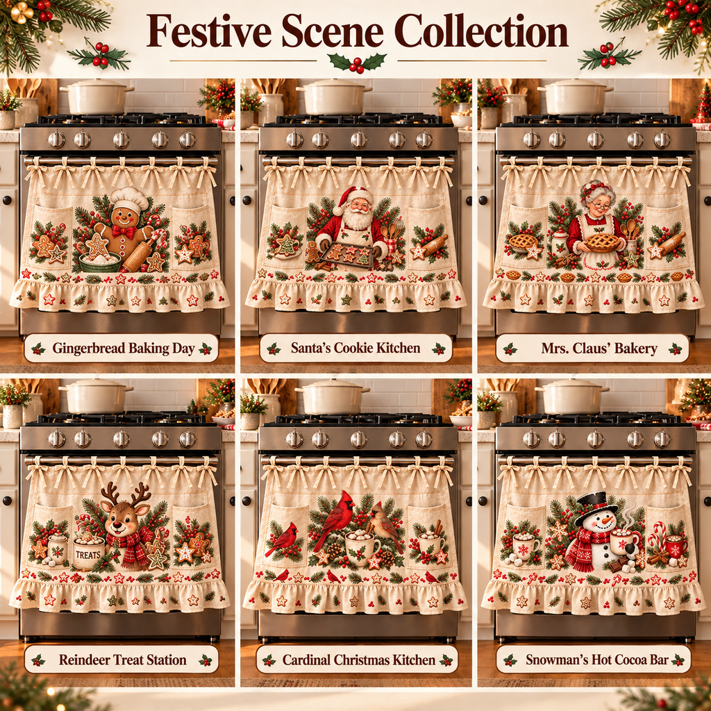 🎄 Christmas Tie-On Pocket Curtain Collection